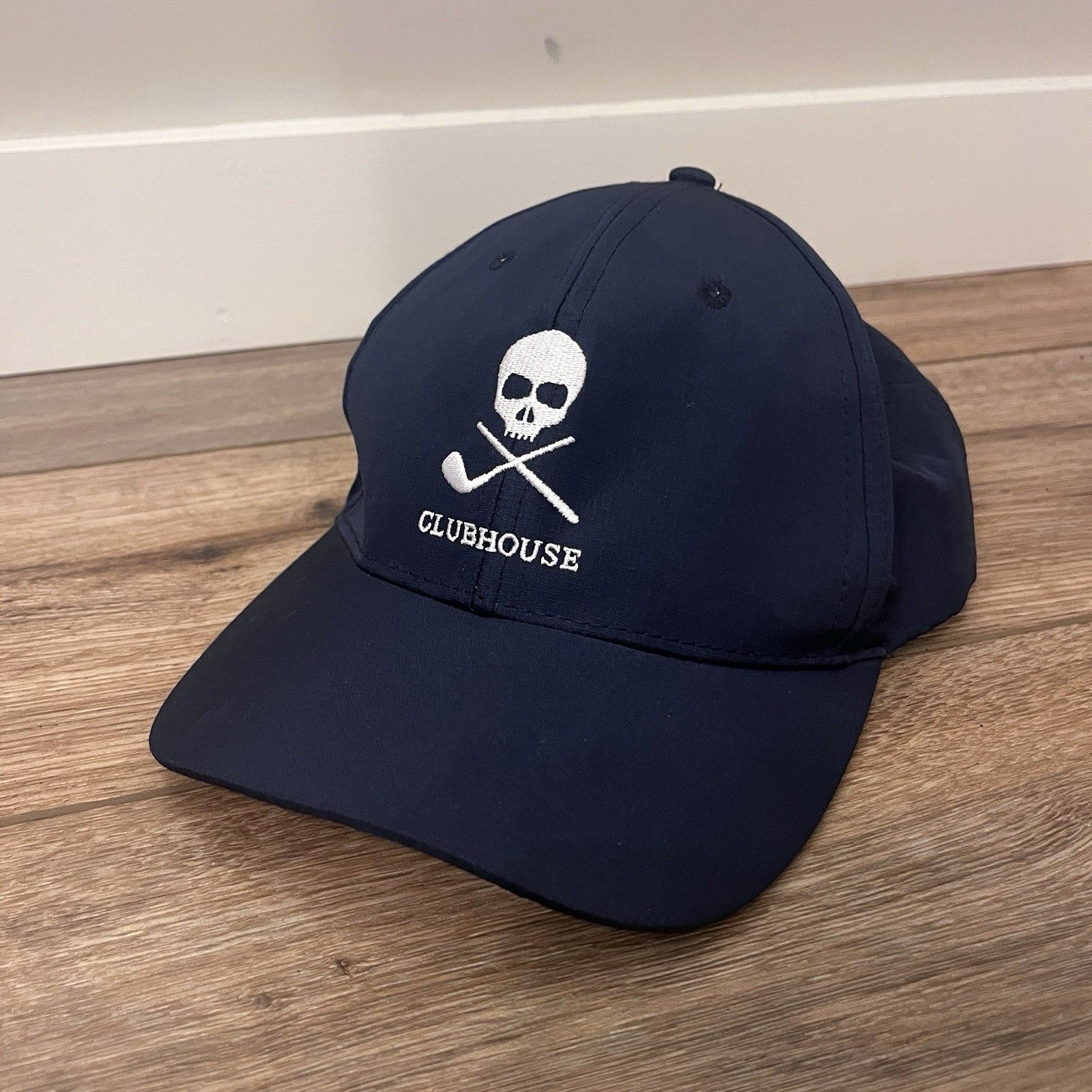 Robert Graham Clubhouse Skull Logo Golf Ball Strapback Navy Blue Hat Cap